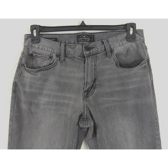 Lucky Brand Jeans sz 32/34 221 Original Straight gray stretchy denim men 2807 - Picture 2 of 8